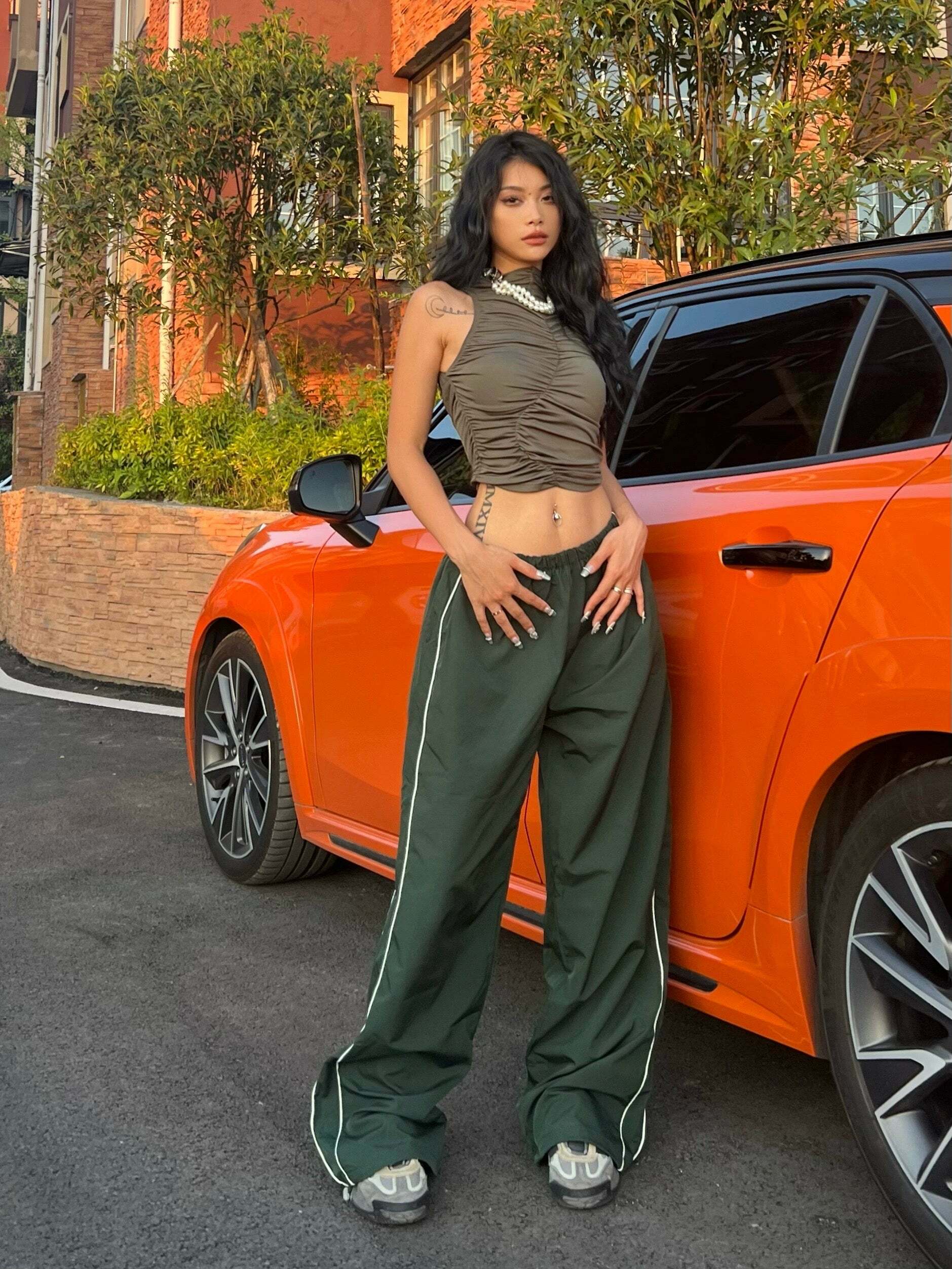 Zakia Parachute Pants - Y2K Summer Grunge & 90s Retro Fashion for Women, Perfect Party Outfit