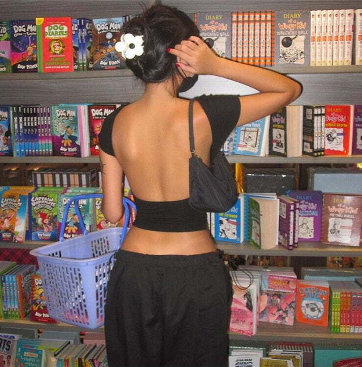 Zehra Backless Top - Y2K Summer Grunge, 90s Fashion, Retro Style, Y2K Party & Club Outfits