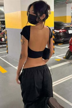 Zehra Backless Top - Y2K Summer Grunge, 90s Fashion, Retro Style, Y2K Party & Club Outfits
