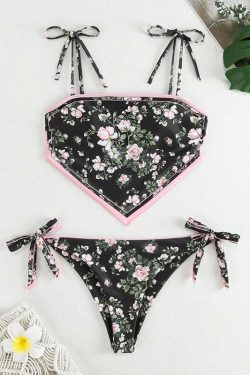 Zia Bohem Bikini Set - Y2K Summer Grunge 90s Fashion, Retro Goth, Pastel Goth, Y2K Party Outfit