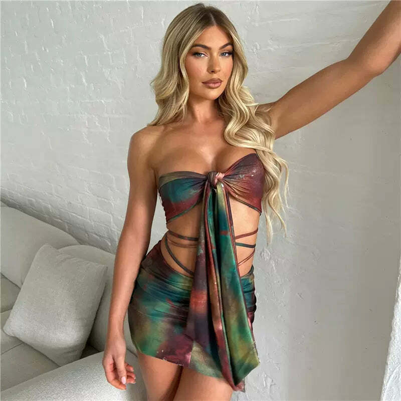 Zoie Two Piece Skirt Set - Y2K Summer Outfits, 90s Fashion, Grunge, Retro Style, Y2K Party
