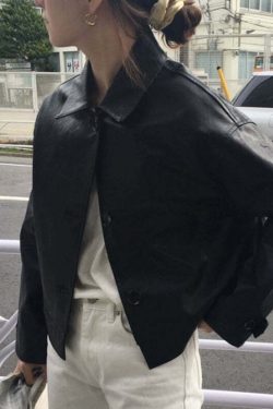 Zyla Leather Jacket - Y2K Summer & 90s Grunge Fashion, Retro Style, Y2K Party & Club Outfits