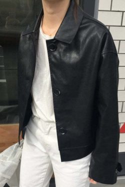 Zyla Leather Jacket - Y2K Summer & 90s Grunge Fashion, Retro Style, Y2K Party & Club Outfits