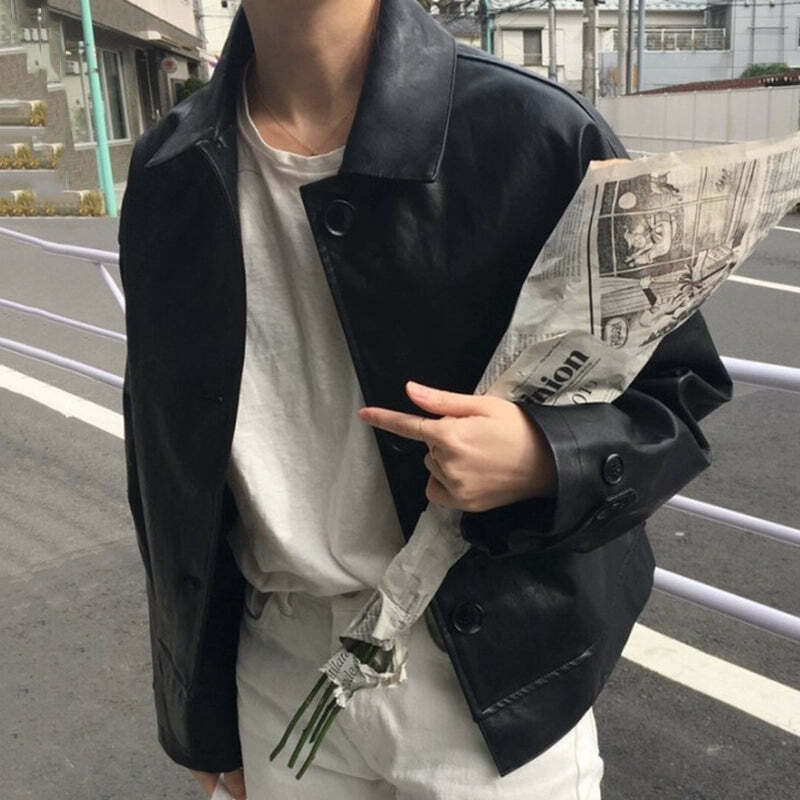 Zyla Leather Jacket - Y2K Summer & 90s Grunge Fashion, Retro Style, Y2K Party & Club Outfits
