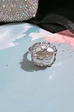 2022 Irregular Pearl Open Ring for Women, Minimalist Design, Light Luxury, Fashionable Niche Style