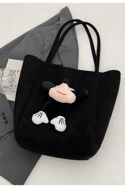 2025 Korean Style Cute Cartoon Shoulder Bag, Versatile Large Capacity Tote for Spring and Summer Commuting