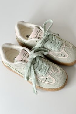 2025 New Style Thin Breathable White Leather Sneakers for Women - Flat-Bottom Training and Board Shoes