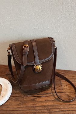2025 Spring/Summer Ladies Retro Crossbody Bucket Bag - Korean Style Minimalist Artistic Commuter Small Bag