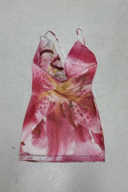 2025 Summer Vacation Floral Print Mini Dress - Sexy Ruffled Off-Shoulder Asymmetrical Design with Crossbody Round Ring Detail