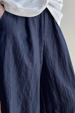 2025 Summer Women's Loose-Fitting Wide-Leg Balloon Pants, Casual Elastic Waist, Lightweight Trendy Trousers