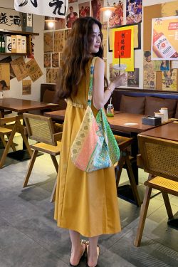 2025 Summer Women's V-Neck Sleeveless A-Line Dress - Unique Slim Fit Trendy Fashion for a Beautiful Temperament