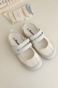 2025 Summer Women's Velcro Breathable Sandals - Soft Sole White Versatile Shoes for Students - Casual Y2K Style