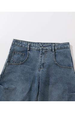 2025 Wide-Leg Curved Blade Jeans - Trendy Machete Pants for Y2K Style Lovers