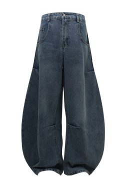 2025 Wide-Leg Curved Blade Jeans - Trendy Machete Pants for Y2K Style Lovers