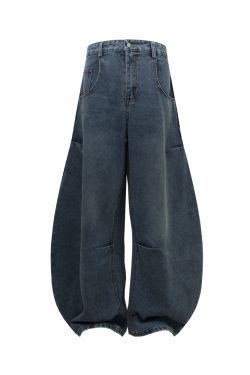2025 Wide-Leg Curved Blade Jeans - Trendy Machete Pants for Y2K Style Lovers