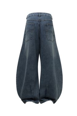 2025 Wide-Leg Curved Blade Jeans - Trendy Machete Pants for Y2K Style Lovers