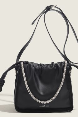 2025 Women's High-End Wrinkled Chain Shoulder Bag - Versatile Commuting Crossbody in Trendy Niche Design