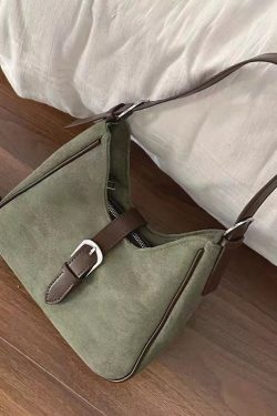 2025 Women's Retro Suede Underarm Bag - Trendy Korean Style Tote, Large Capacity Crossbody for Autumn and Winter