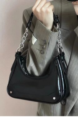2025 Women's Silver Underarm Bag - Niche Handheld Chain Baguette, High-End Versatile Shoulder & Crossbody Bag