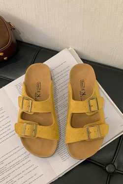 2025 Women's Thick-Soled Casual Beach Flip-Flops, Birkenstock-Style Sandals for Summer, Trendy Summer Footwear