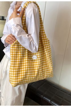 2025 Women's Woolen Plaid Tote Bag - Spring Summer Fashion, Stylish Commuting & Shopping Shoulder Bag