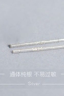 925 Sterling Silver Ear Sticks - Minimalist Unisex Ear Needles for Daily Care, Anti-Closing Ear Plugs for Ear Holes and Bones