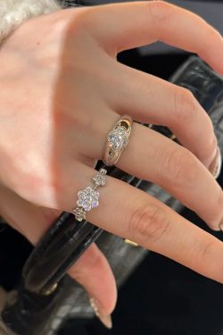 Adjustable Open Ring for Women with Sparkling Zircon, 2025 Versatile Fashion Accessory, Trendy Index Finger Ring