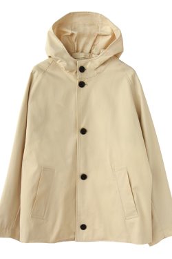 All-Cotton Loose Straight Coat with Classic Plaid Lining and Hood, Stylish Hooded Trench Coat for Casual Wear