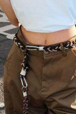 American Retro Braided Waist Belt - High-End Fashion Versatile Chain Accessory for Women, Sweet Cool Temperament Style
