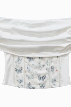 American Retro Butterfly Print Camisole - Women's Summer Slim Fit Top in Spicy Girl Style, Perfect for Y2K and 90s Fashion