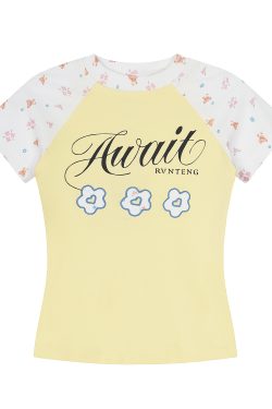 American Retro Floral Print Short-Sleeve T-Shirt for Women - Slim Fit Summer Style, Flattering Base Layer Top