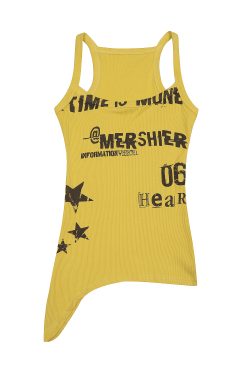 American Retro Letter Print Camisole for Women, Slim Fit Sleeveless Top, Flattering Summer Style, Versatile Y2K Fashion