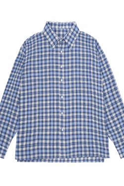 American Retro Patterned Long Sleeve Shirt for Men and Women - High-End Loose Casual Couple Shirt for Spring Autumn Style