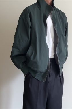 American Retro Reversible Stand-Collar Cardigan Jacket for Men & Women - Spring Autumn Loose Versatile Workwear Coat