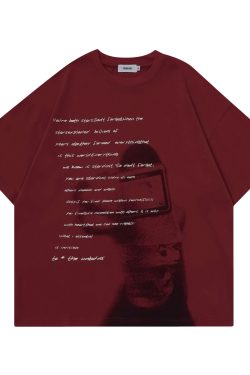 American Retro Silhouette Printed Women's Oversized Short-Sleeve T-Shirt - Summer Trendy Niche Design