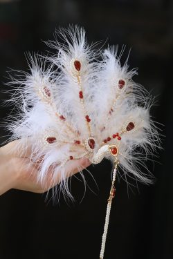 Ancient Style Phoenix Crown Headdress with Feathers and Tassels, Fairy-Like Hairpin for Classical Dance and Costume