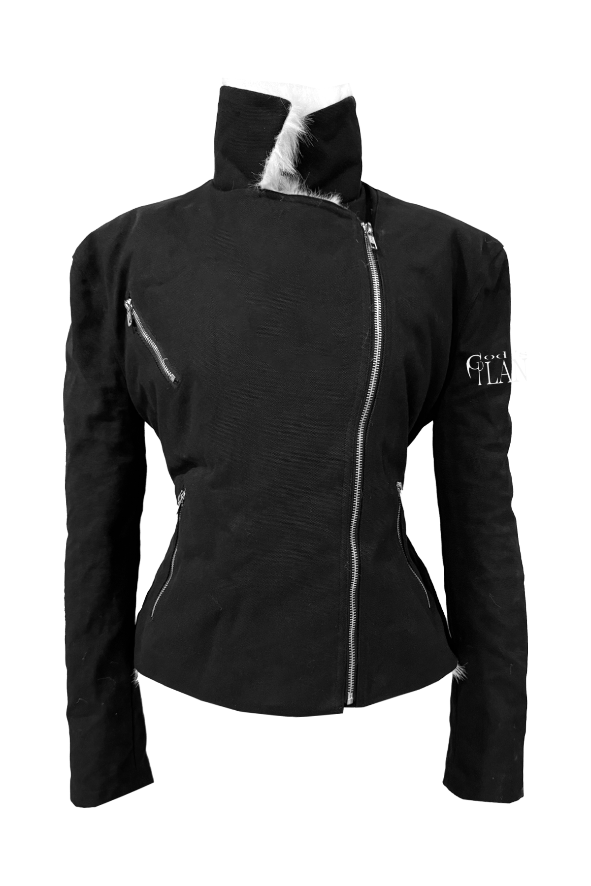 Asymmetrical Zipper Slim Fit Short Fur Jacket - Dark Heavy Industry Style, 24AW Fashion Statement, Trendy Urban Outerwear