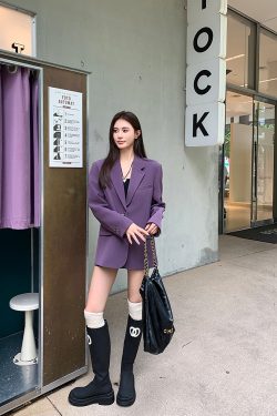 Autumn Vintage Twill Suit Jacket for Women, Casual Blazer, High-End Professional Quality, Stylish Design, Elegant Outerwear