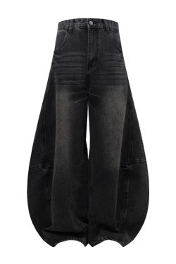 Baggy Denim Pants for Women - 2025 Summer Loose Curved American Style Jeans - Lightweight Fashionable Casual Bottoms
