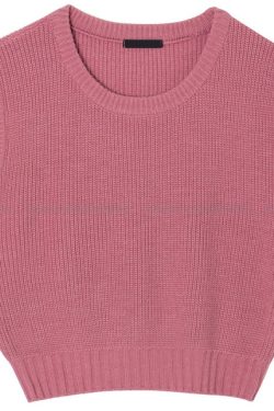 Basic U-Neck Knitted Vest - Simple Design Knit Top for Casual Style, Perfect for Layering, Korean Fashion Essential