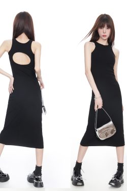 Black Sleeveless Bodycon Dress for Women, Backless Sexy Little Black Dress for Night Out, Party, or Cocktail Events