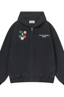 Boxy Detroit Jacket Coat in Heavyweight Washed Canvas - Clean Fit American Style Outerwear