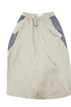 Breathable Casual Half Skirt for Summer - Trendy Japanese Style, Sun Protection, Versatile Drawstring Long Work Skirt