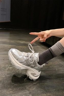 Breathable Mesh Dad Shoes for Women, Thick-Soled Casual Sports Shoes in Trendy INS Style, Summer 2024 Fashion