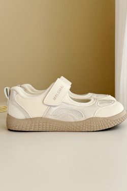 Breathable Velcro Casual Shoes for Women - Soft Sole White Sneakers for Summer 2025, Versatile & Stylish Footwear for Students