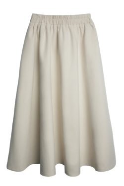 Checkered A-Line Mid-Length Skirt for Small Figures, Pudding Bear Design that Flattens Hips - Cute Y2K Fashion Piece