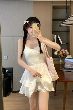 Chic French Style Spaghetti Strap Mini Dress - Sweet Summer Slimming Cake Dress for First Love Vibes