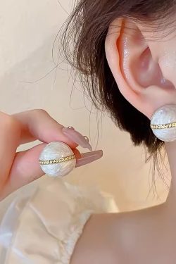 Chic Small Chanel-Style Earrings for Women, Luxury Niche Design, Elegant Parisian Fashion Accessory