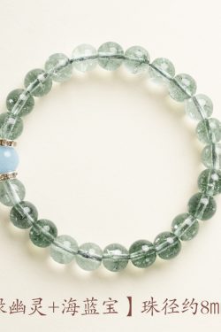 Chinese Style Green Phantom Bead Bracelet for Girls - Elegant, Fashionable, Simple & Versatile Niche Design Accessory