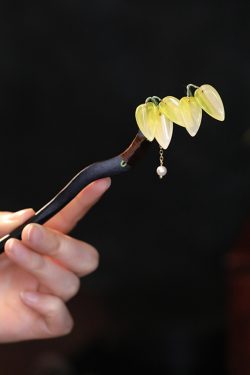 Chinese-Style Minimalist Bamboo Leaf Hairpin for Qipao & Hanfu - Versatile Ancient Design Hair Accessory
